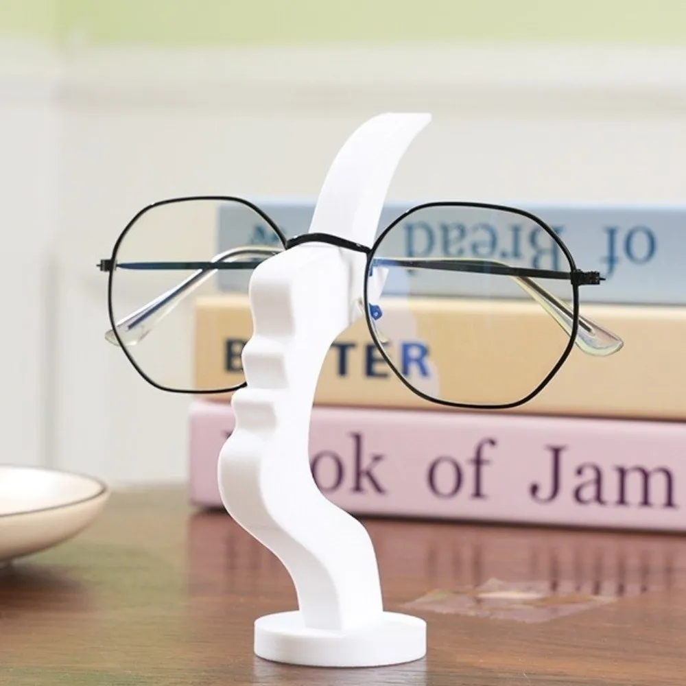 Curved Design Side-Face Shaped Eyeglass Holder Creative Artistic Abstract Face Shaped Eyewear Display Rack Lightweight Practical