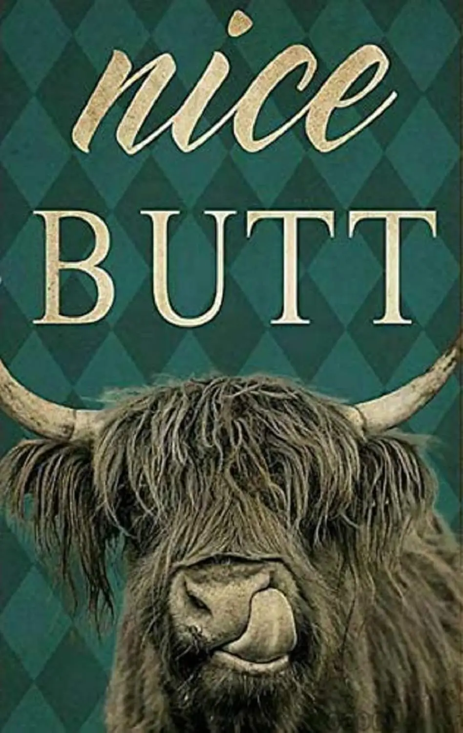 Highland Cow Nice Metal Metal Sign Milk Cow Cottage Farm Rustic Farm Vintage Decoration Art Tin Sign inch-aluminum
