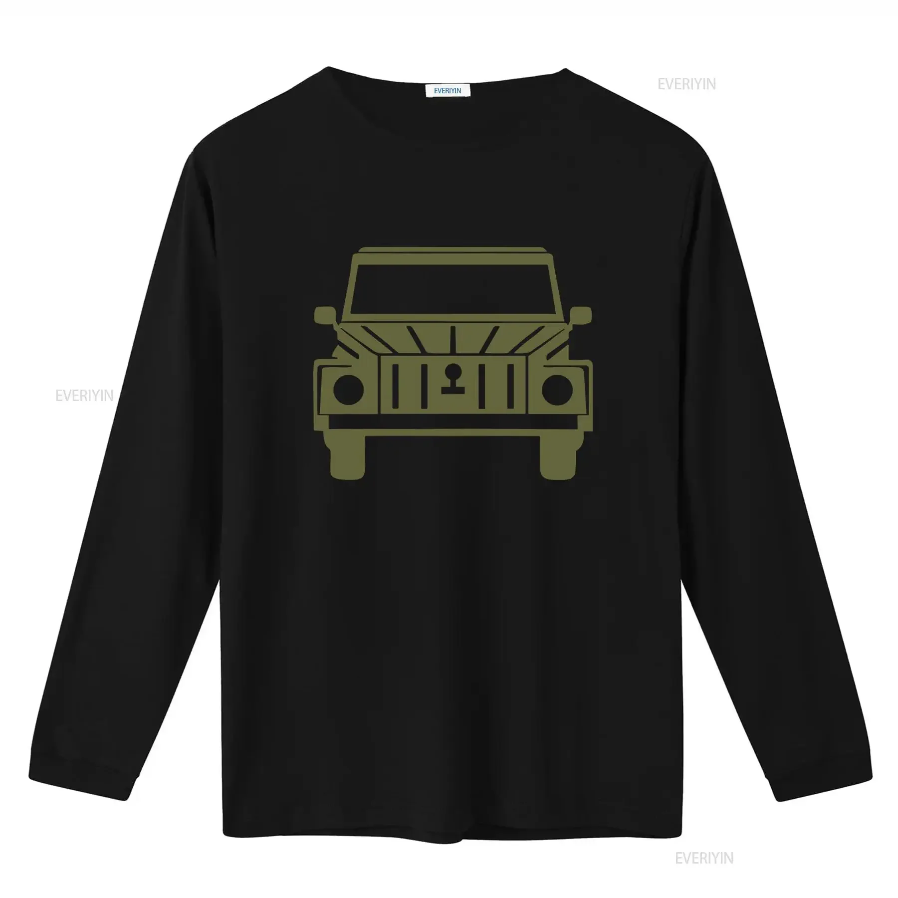 Military Style Bucket Car Type 181 BW Olive Ral 6014 Print T Shirt 26441 vintage Washed Casual designer clothes Slightly