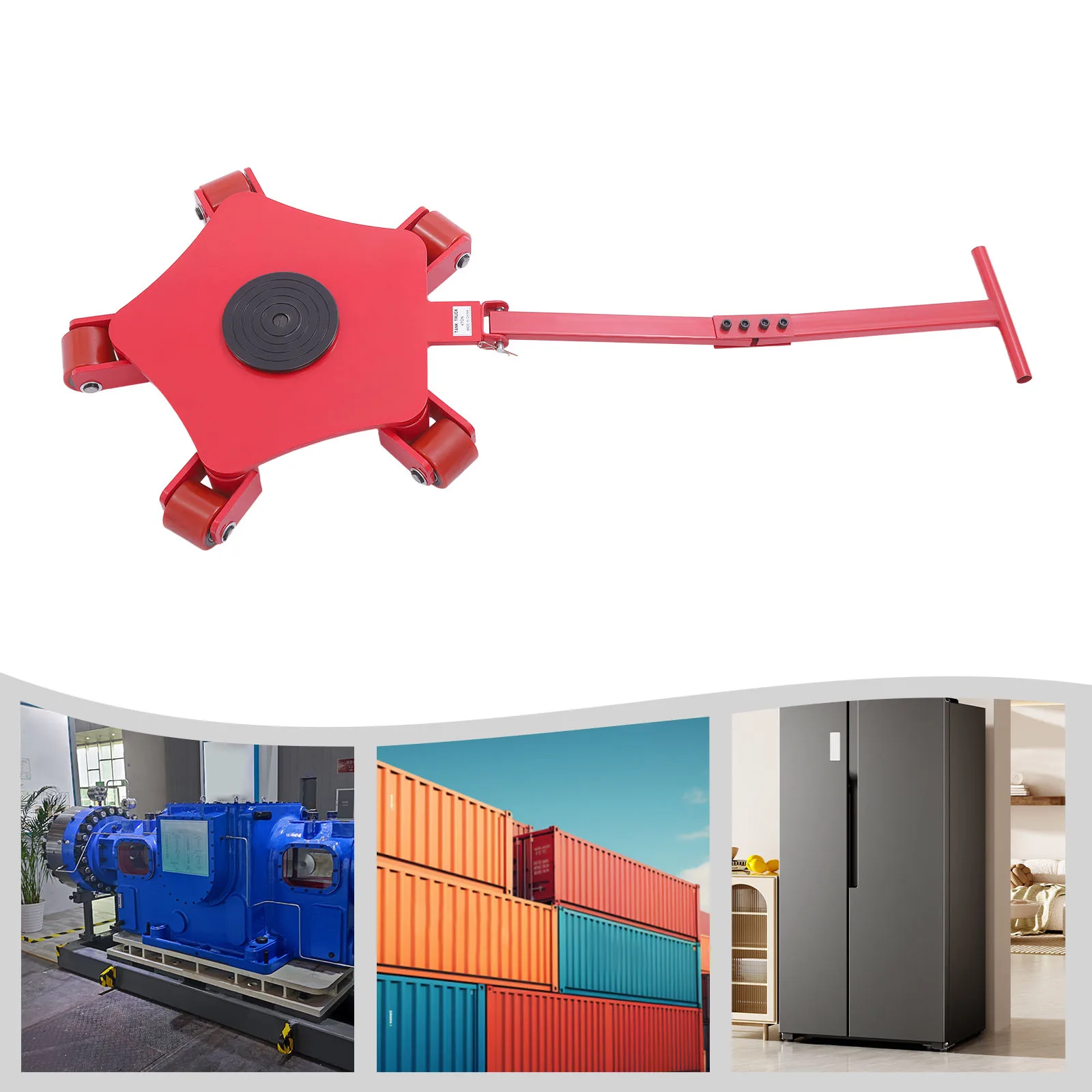 8818 رطل تجميع وتفكيك آلات تحريك مستودع ورشة عمل الآلات الصناعية تزلج دوللي مع قرص أسود