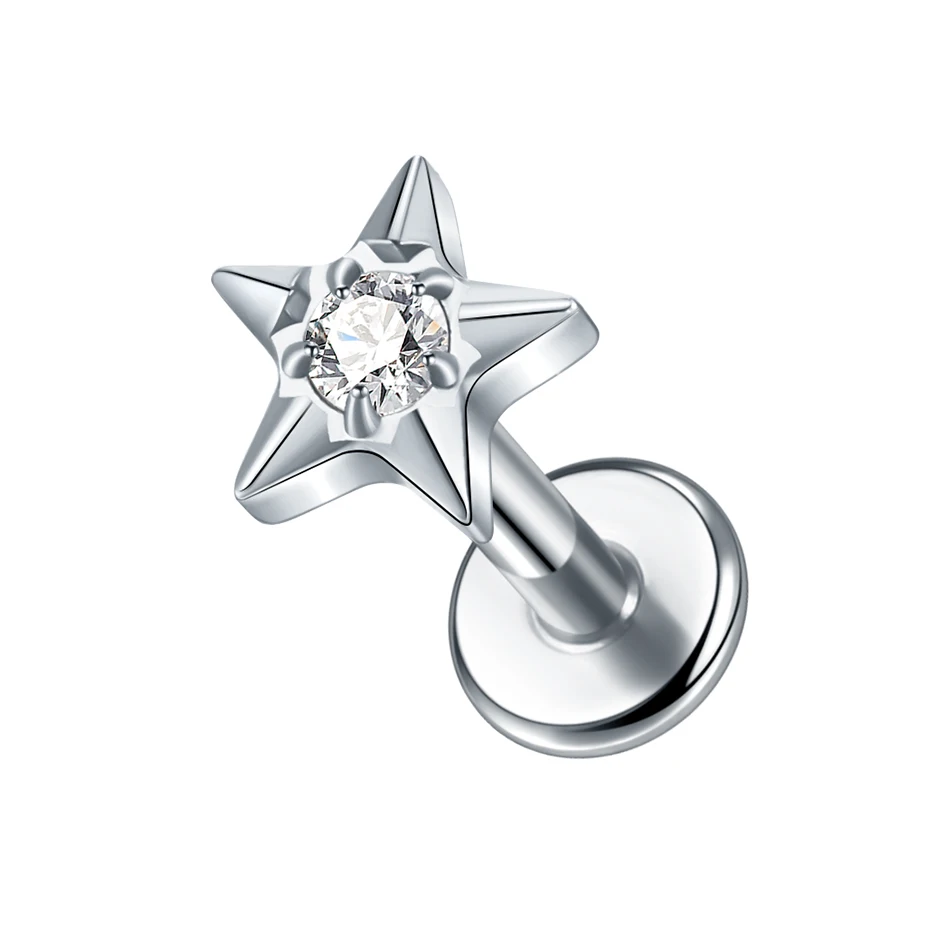 G23 Titanium Ear Tragus Cartilage Helix Piercing Stud