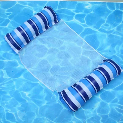 Zomer Zwemmen Opblaasbare Drijvende Watermatrassen Hangmat Streep Lounge Stoelen Zwembad Watersport Speelgoed Drijvende Mat Zwembad Speelgoed Kinderen