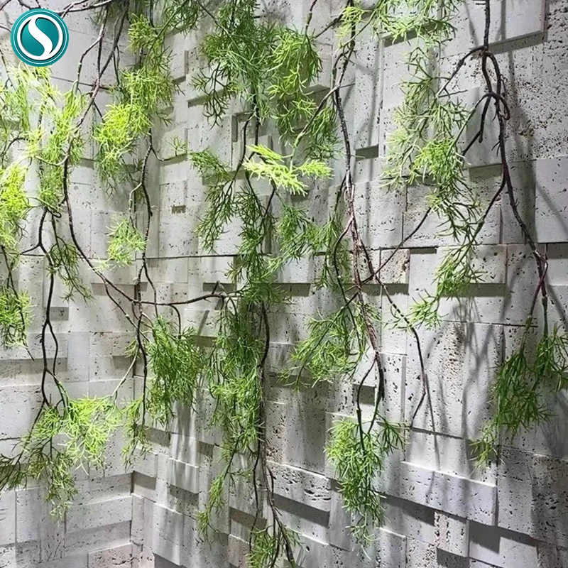 135 cm artificial plants Green vines Home bathroom wall hanging decorative rattan outdoor wedding background wall false flowers