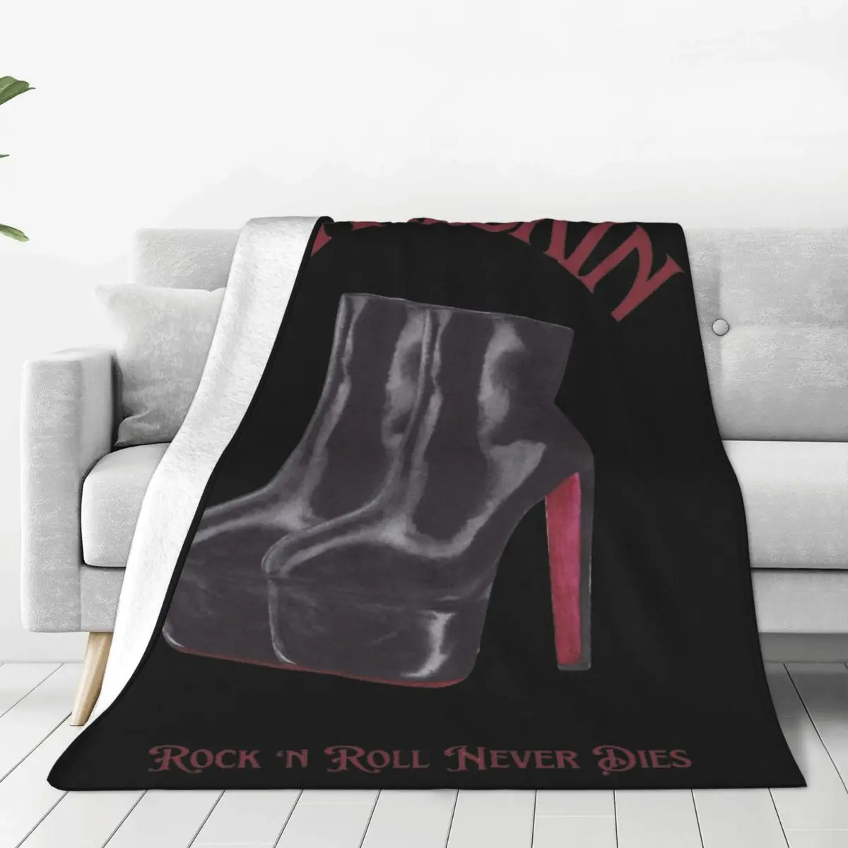 Vintage Maneskin Band Blanket Flannel Bedding Rock N Roll Never Dies Throw Blanket Cozy Ultra-Soft for Car Plush Thin Quilt