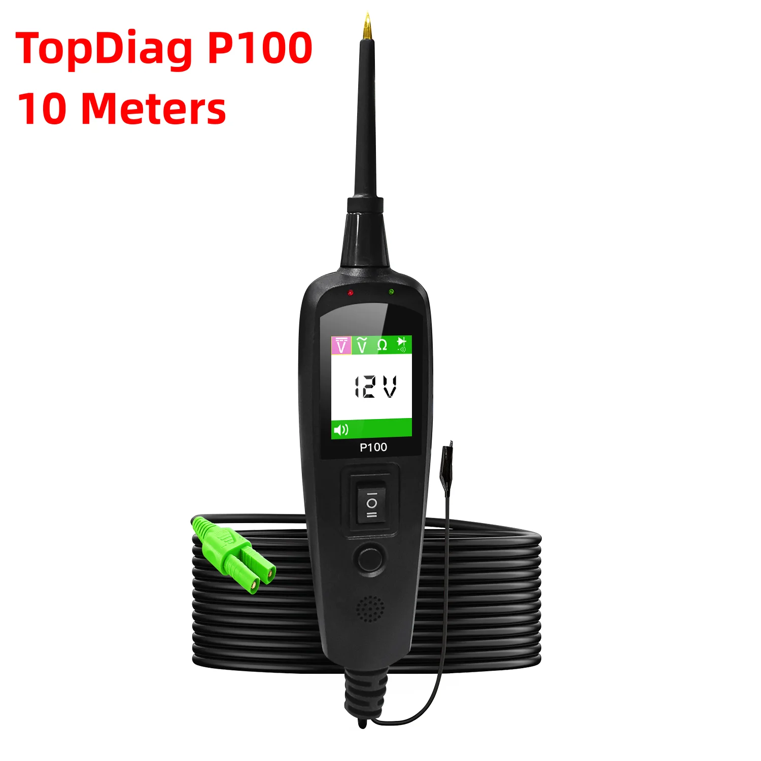 

Topdiag P100 10m Automotive Circuit Tester Power Probe Electrical System Voltage Battery Test AC DC 12V24V Car Diagnostic Tool