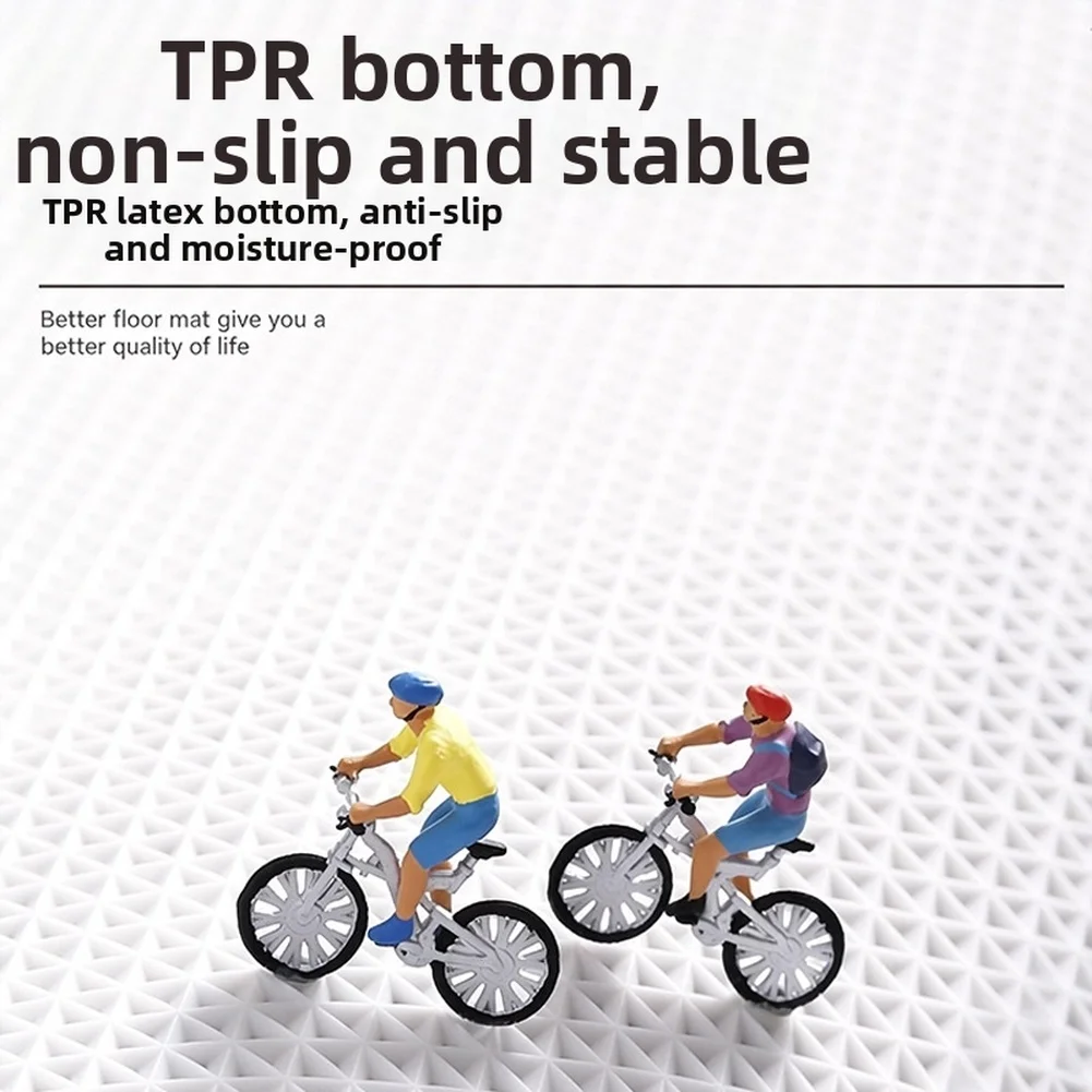 Non Slip Bathroom Rug Made of Highly Absorbent Microfiber with Fast Drying Flocked Finish and Secure Rubber Base