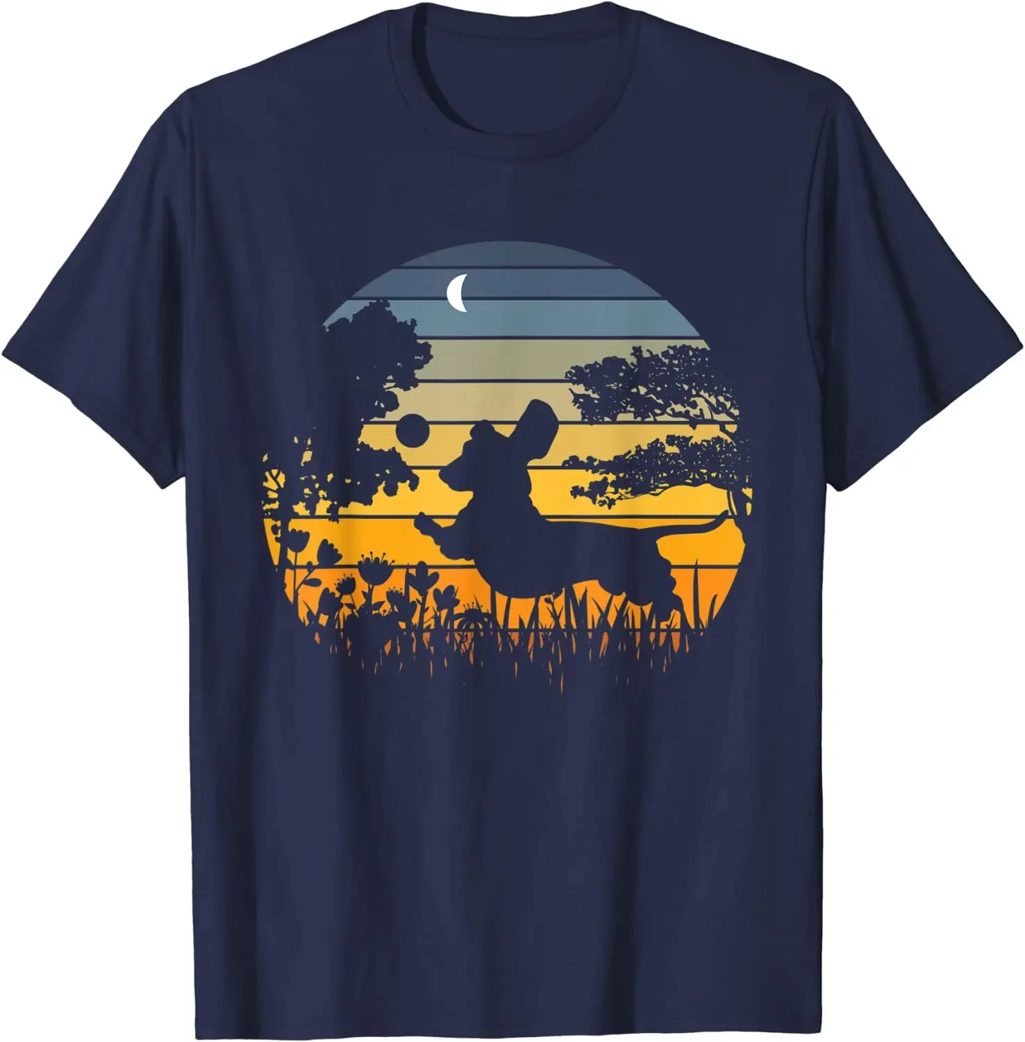 Dachshund Wiener Dog Sunset Hawaii Pets Lover T-Shirt for Men Women Oversized T Shirt Mens T Shirts Vintage T Shirt Casual