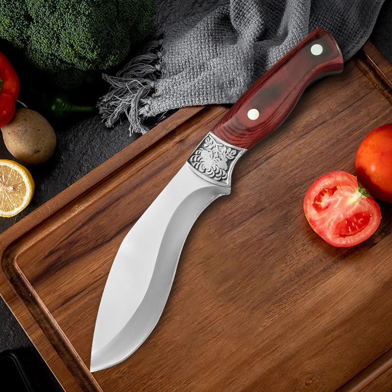 Forged Cleaver Meat Slicing Chef Knives Stainless Steel Hand Kitchen Knife Fruit Paring Fishing BBQ Butcher Boning Knife Cover