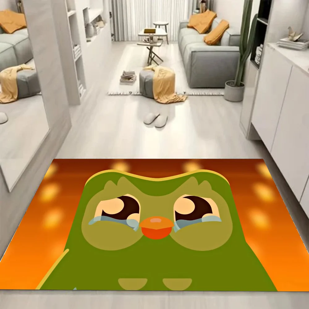 1pc Duolingo Owl Duo 2 Bathroom Absorbent Mats Anti-Slip Mats Home Decor Supplies Carpets Home Kitchen Floor Mats