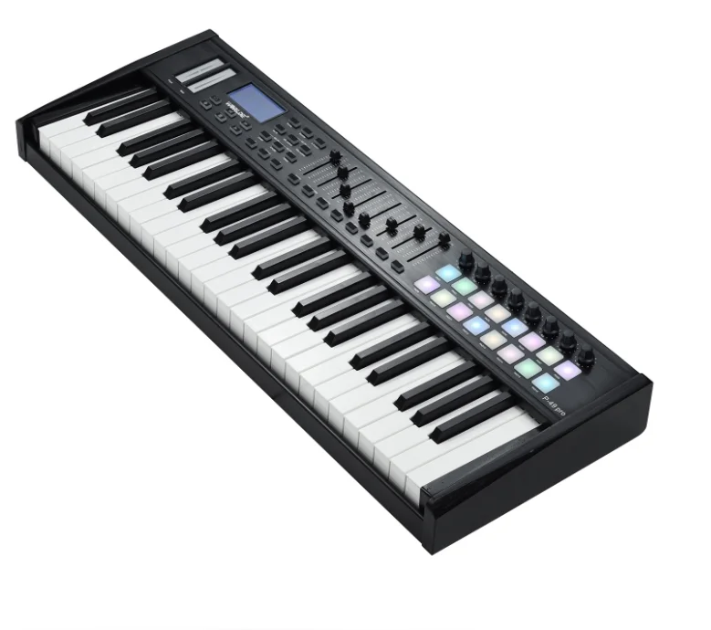 

Контроллер MIDI-клавиатуры WORLDE USBWORLDE P-49 PRO (49 клавиш, полувесная MIDI-клавиатура) Портативный музыкальный инструмент