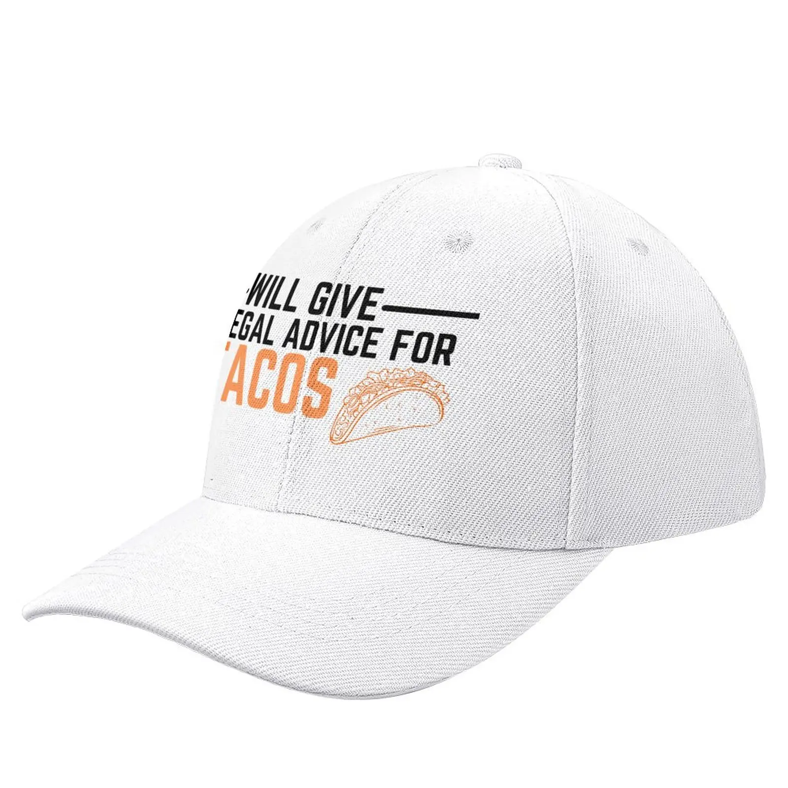 will give legal advice for tacos, Funny Lawyer tacos Quote Baseball Cap Cosplay dad hat Hip Hop Women's Hats 2024 Men's