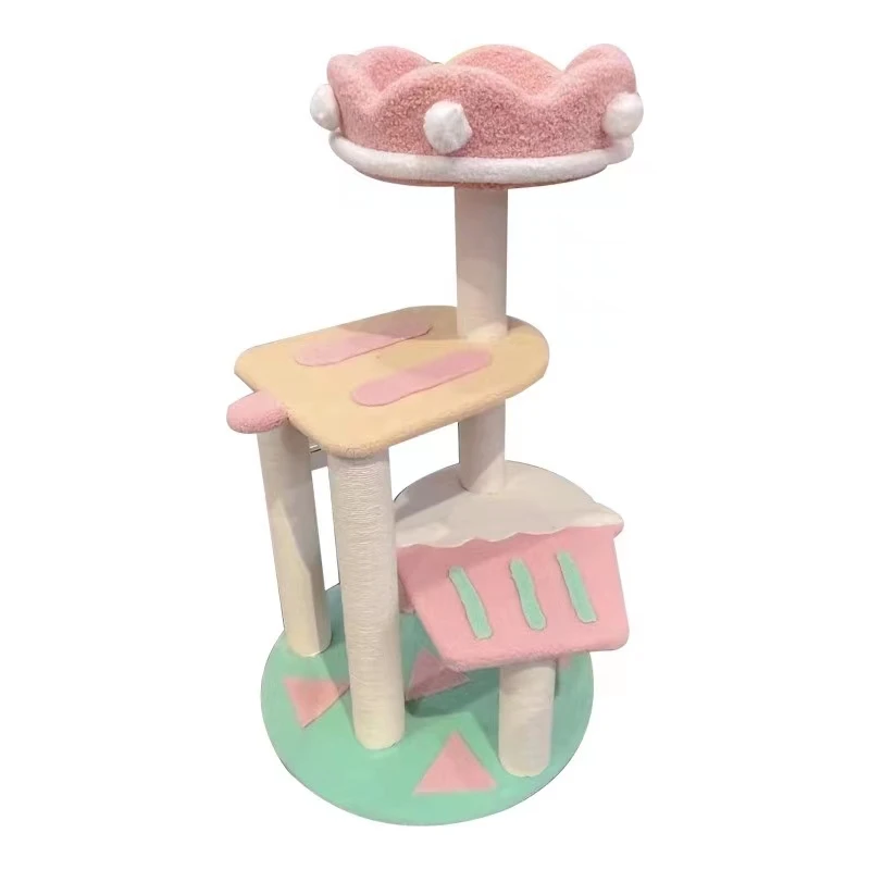 Camily high quality Pet Cat Product Tall Modern Wood Tree house  Multi-level Cat Tower Wood Cat Tree