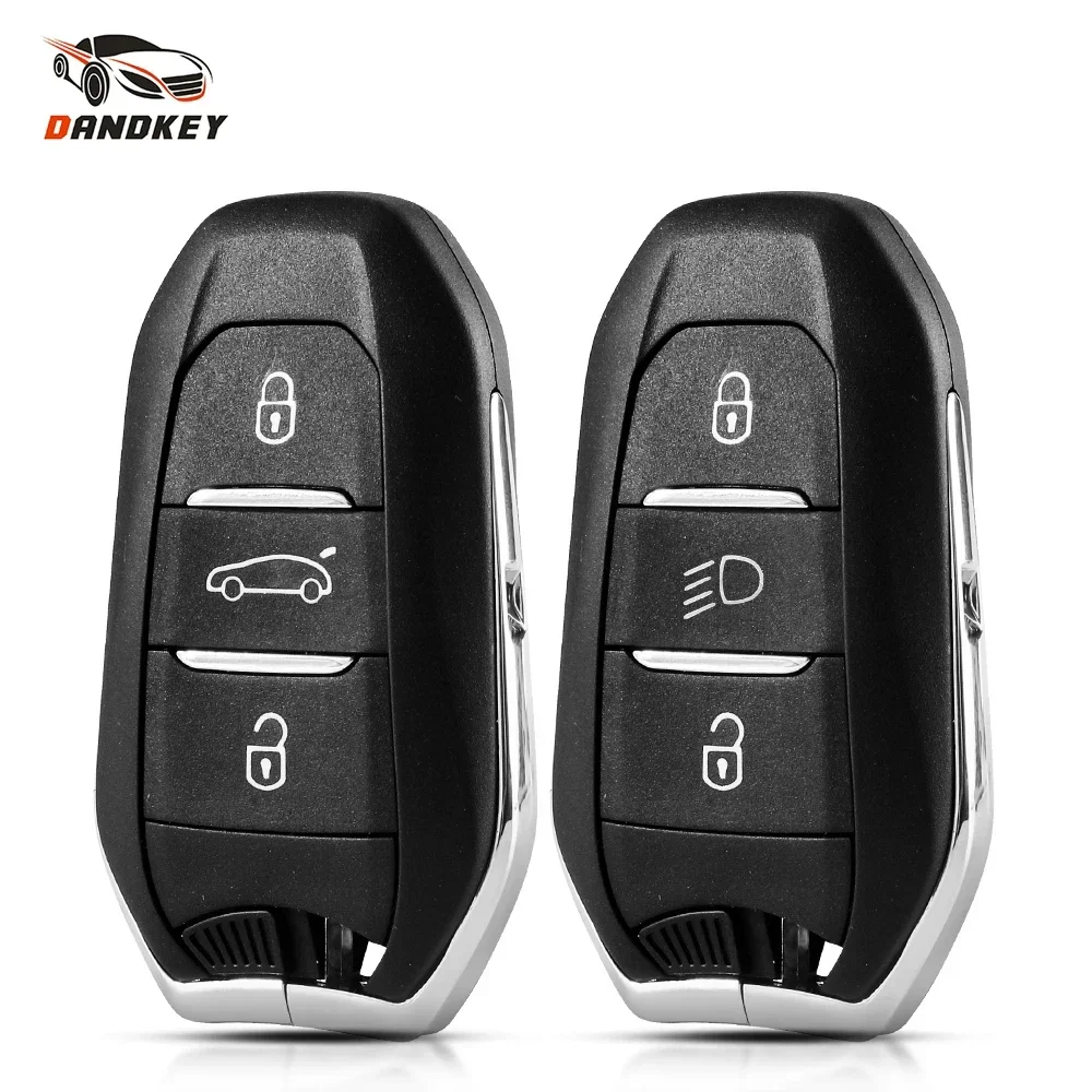 

Dandkey 3 Buttons Car Remote Control Key Shell For Peugeot 208 308 3008 508 5008 Citroen C4 C4L DS4 DS5 Card Key Case