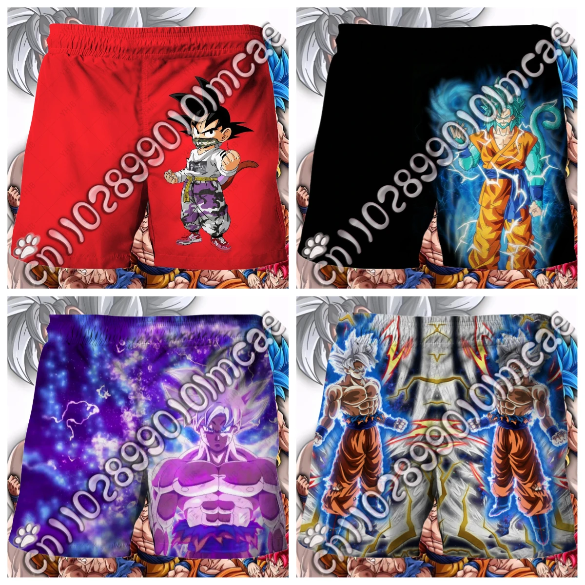 

25/26 новейшие популярные шорты для плавания Dragon Ball, мужские шорты, летние быстросохнущие крутые пляжные шорты с принтом для взрослых и детей