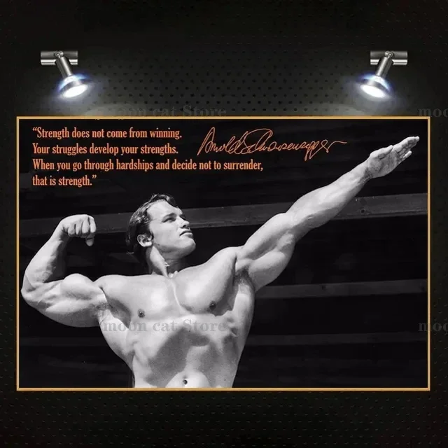 Scandinavian Classic Fashion Wall Art Arnold Schwarzenegger Bodybuilding Canvas Poster Print Home Bedroom Living Room Decoration