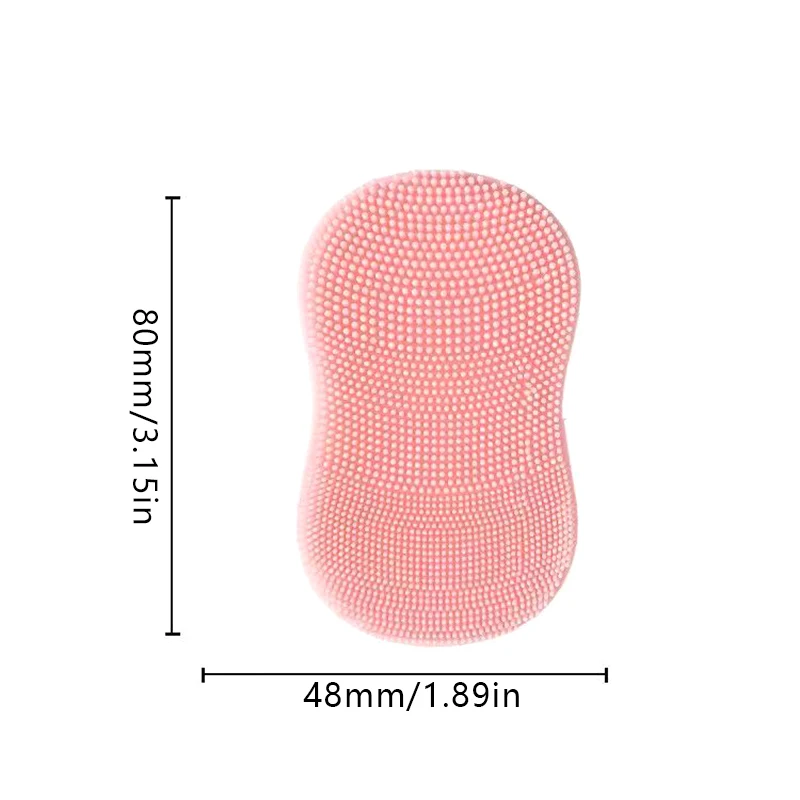 1pcs Silicone Face Cleaning Brush Facial Massager Skin Care Scrub Cleanser Tool Mini Beauty Tool Soft Deep Cleansing Exfoliator