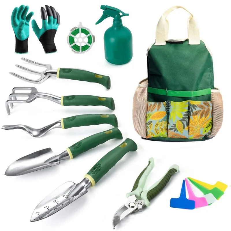 Garden Tool Set with Storage Bag, Sprayer & Pruning Shear Fit For Home Flower Planting