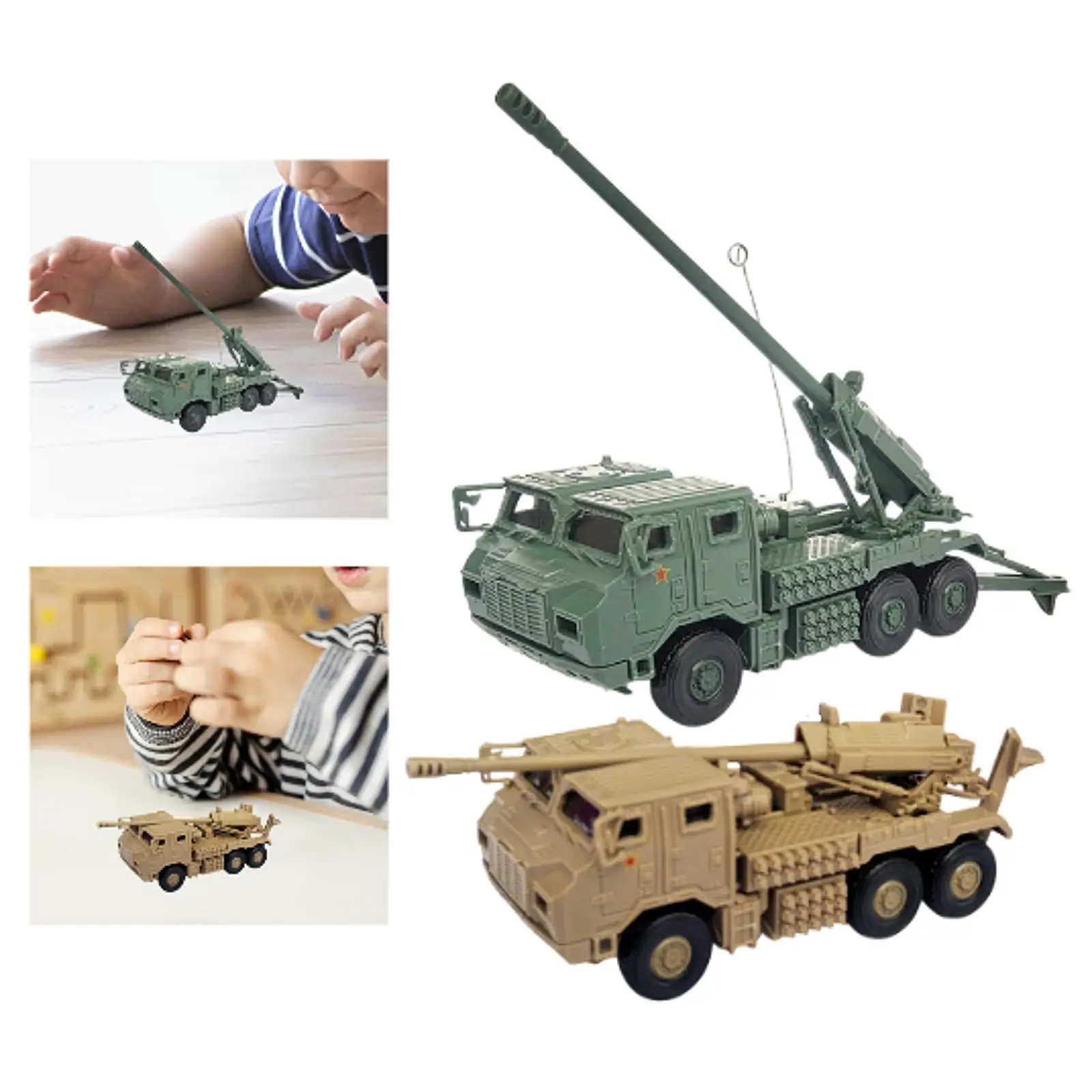 1/72 الصينية خزان المركبات نموذج شاحنة مدرعة ديكور المنزل 4D نموذج بناء عدة للأطفال الصغار هدايا عيد ميلاد الاطفال #1