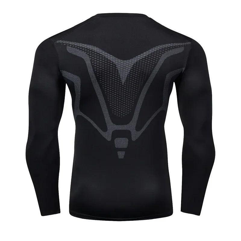 Quick Dry Men\'s T-shirt Long Sleeve O-Neck Sports Running Shirts for Men Compression Gym Fitness Tops Tight Training Sportswear