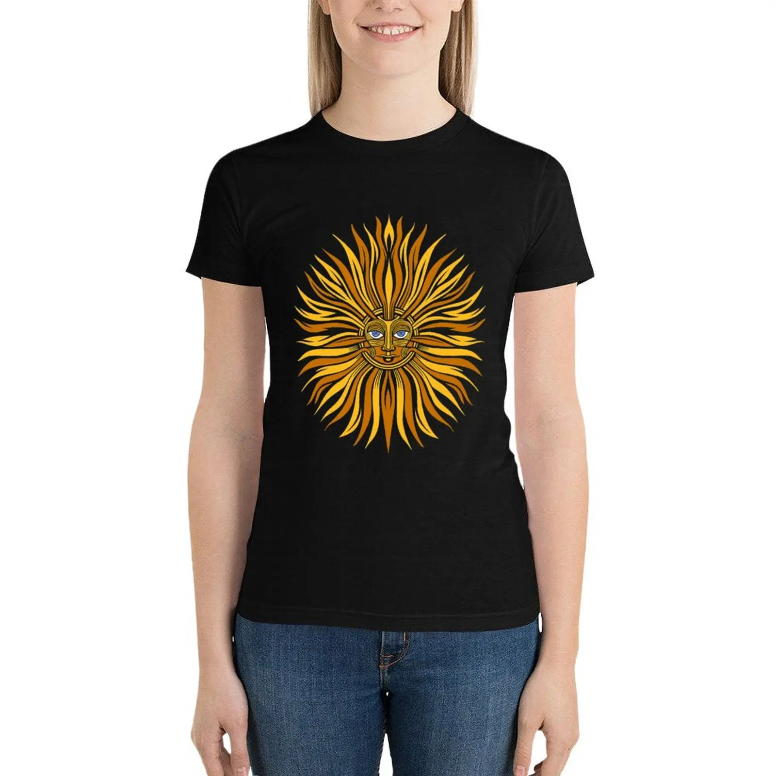 The Sun T-Shirt funny oversized tops black t shirts for Women