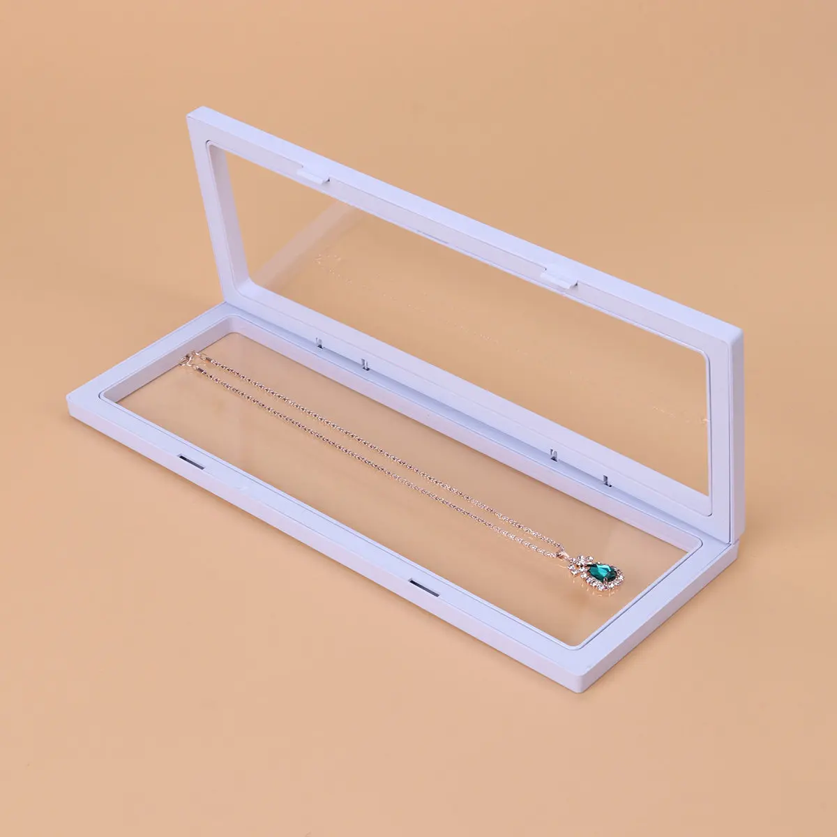 

3D Floating Frame Jewelry Display Box Shadow Case Base Clear Plastic Medals Coins Pendants Floating Effect Memorabilia Showcase