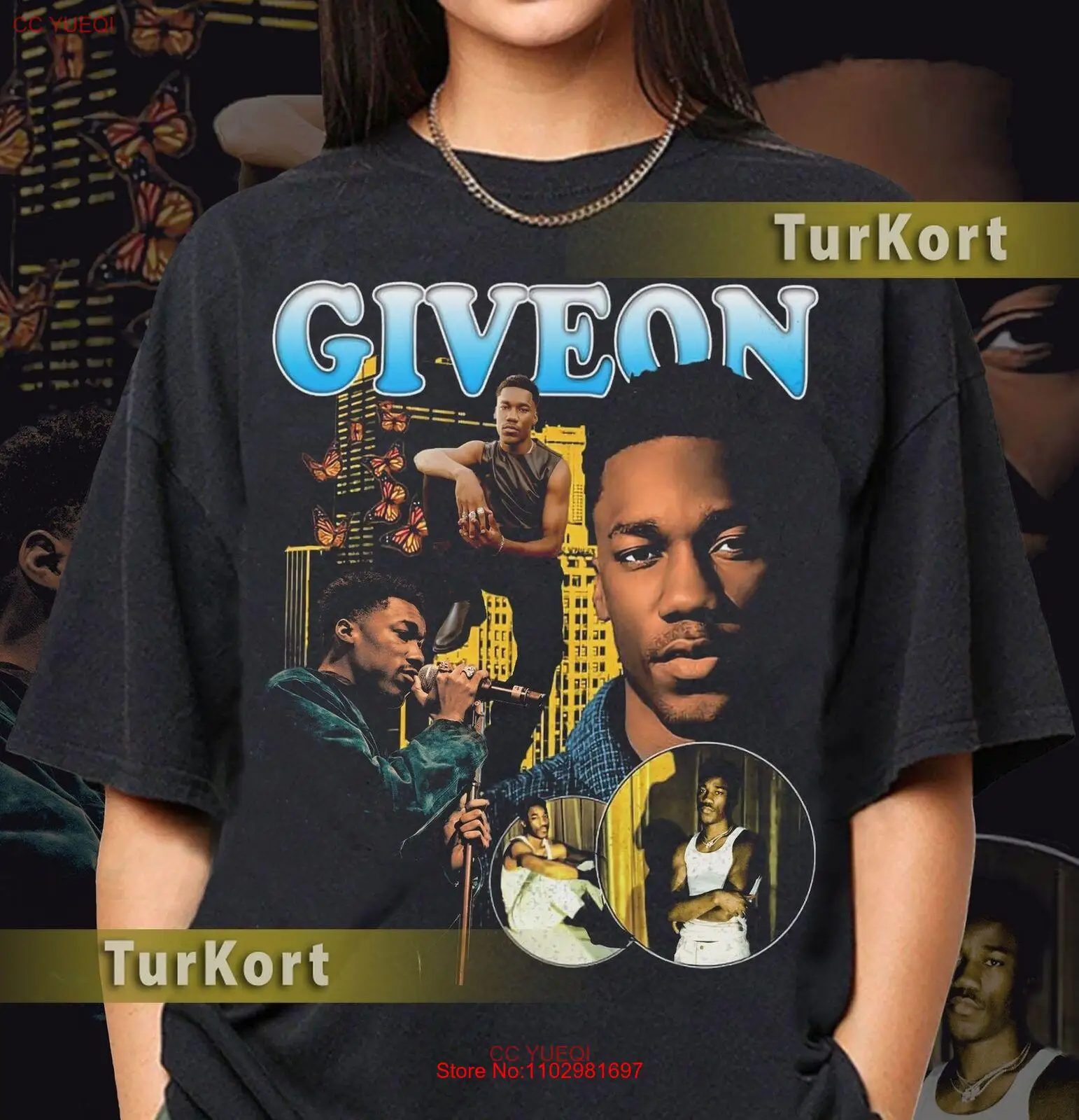 Ретро, Giveon, американский гангст, рэп, музыкальная футболка, размер S-5XL