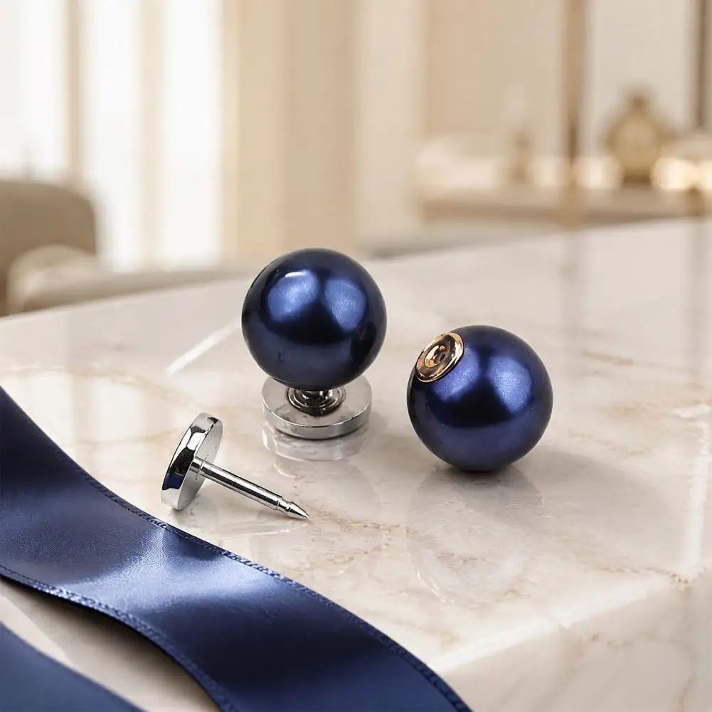 Anti-gap Pins for Shirts Anti-exposure Buttons for Women 5 Pcs Fake Pearl Buttons for Clothing Removable Decorative Brooch Pins