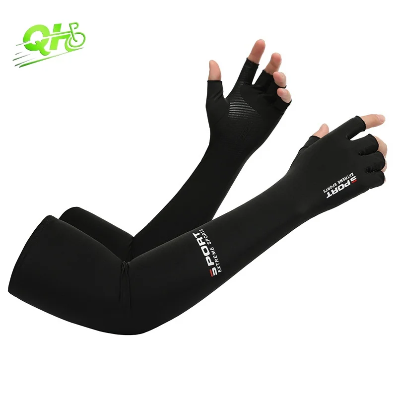 

Sunscreen Arm Sleeves Gloves Motorcycle Cycling Fishing Sun Protection Cool Men Long Half Finger bicicleta mtb Bike Accessories