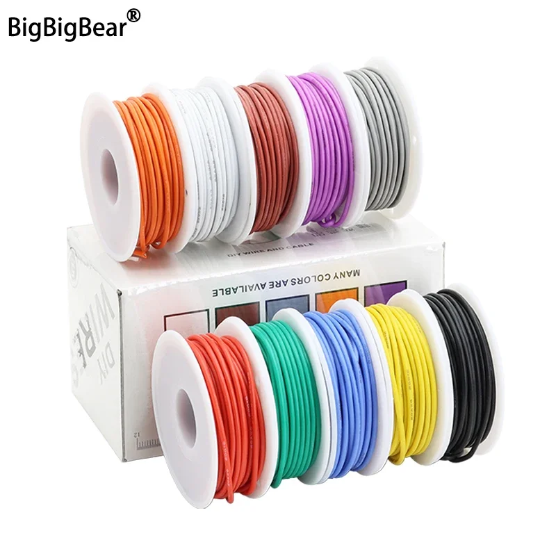 

Heat Resistant Flexible Silicone Wire（5 Colors Mix Kit）30/28/26/24/22/20/18/16AWG Stranded Cable Electrical Tinned Copper Wires