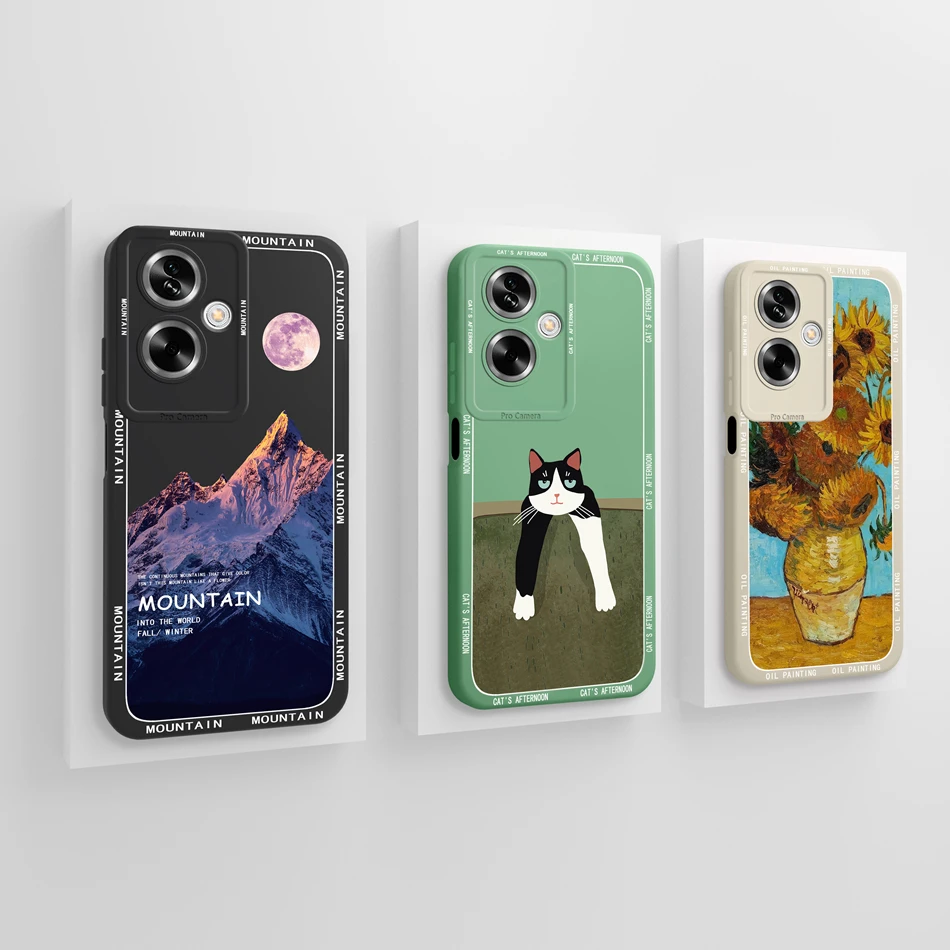 For Oppo A79 5G Case Simple Full Coverage Fundas For Oppo A2 Soft Liquid Silicone Phone Protector For Oppo A 79 A 2 Back Cover