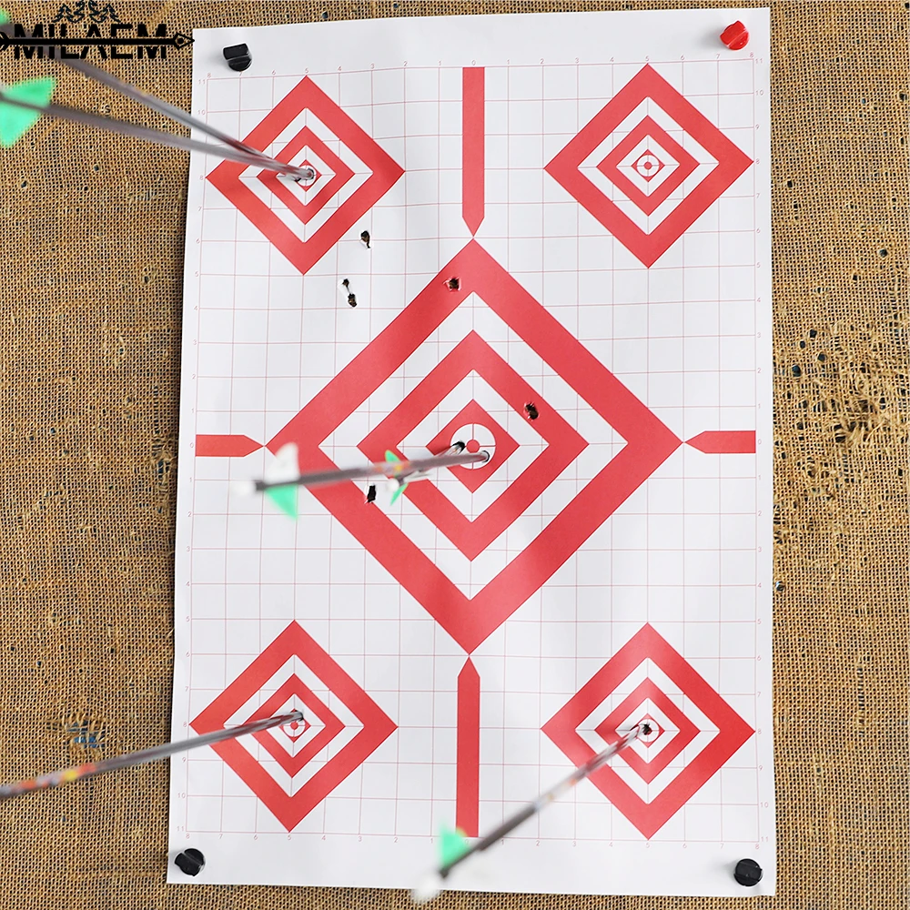 

12/24/36pcs Archery Target Papers for Shooting Range 17*25inch Outdoor/Indoor Practice Reactive Training Bow / Arrow Accessories