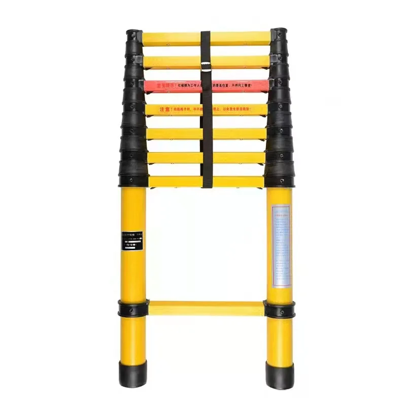 25m-82ft-non-conductive-fiberglass-extension-ladder-with-anti-fishpole-design-lightweight-folding-for-electrical-maintenance