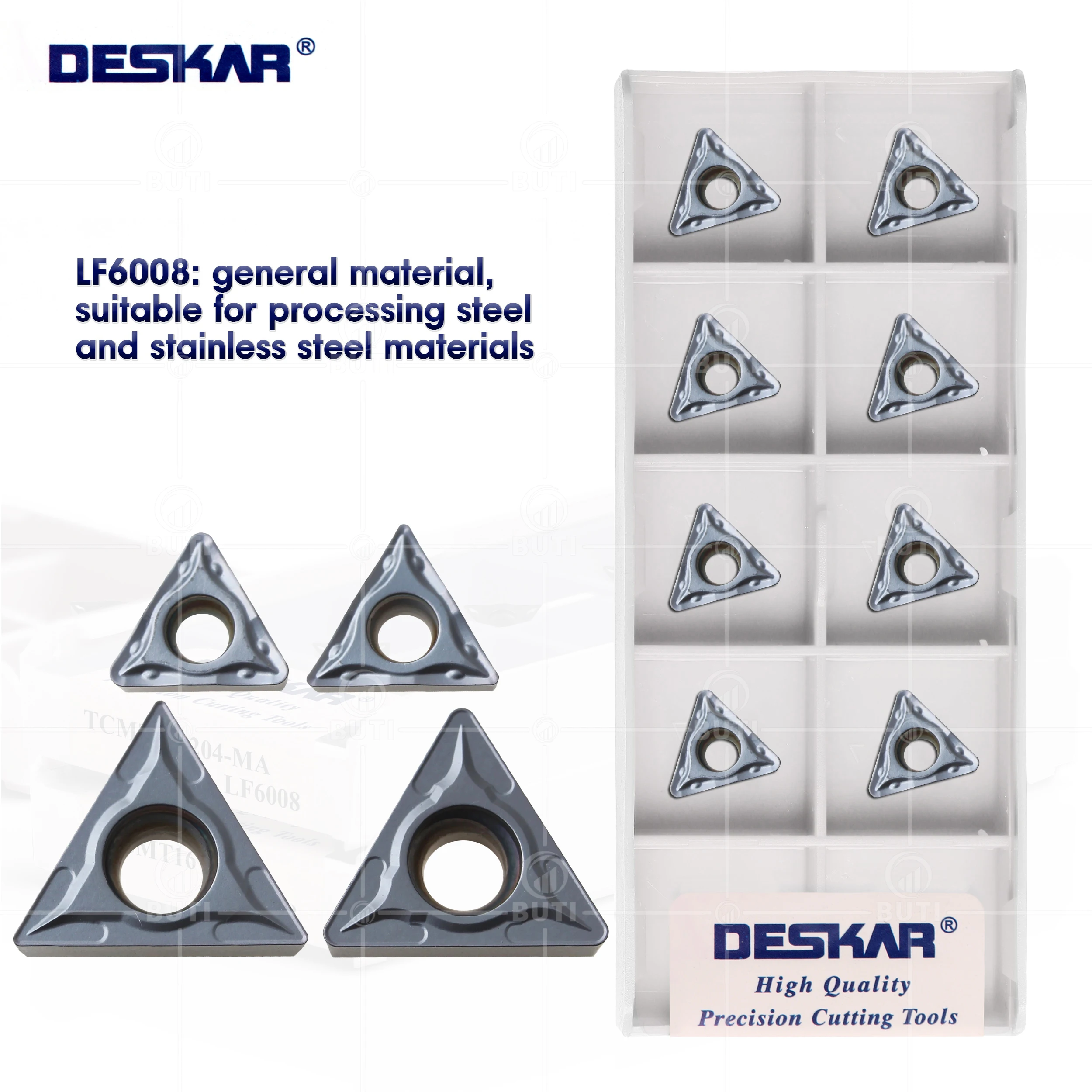 Deskar 100 Original Tcmt110204-ma Tcmt16t304 Tcmt16t308 Lf6008 Cnc Torno Cortador Carboneto Insere Ferramenta de Torneamento Blad