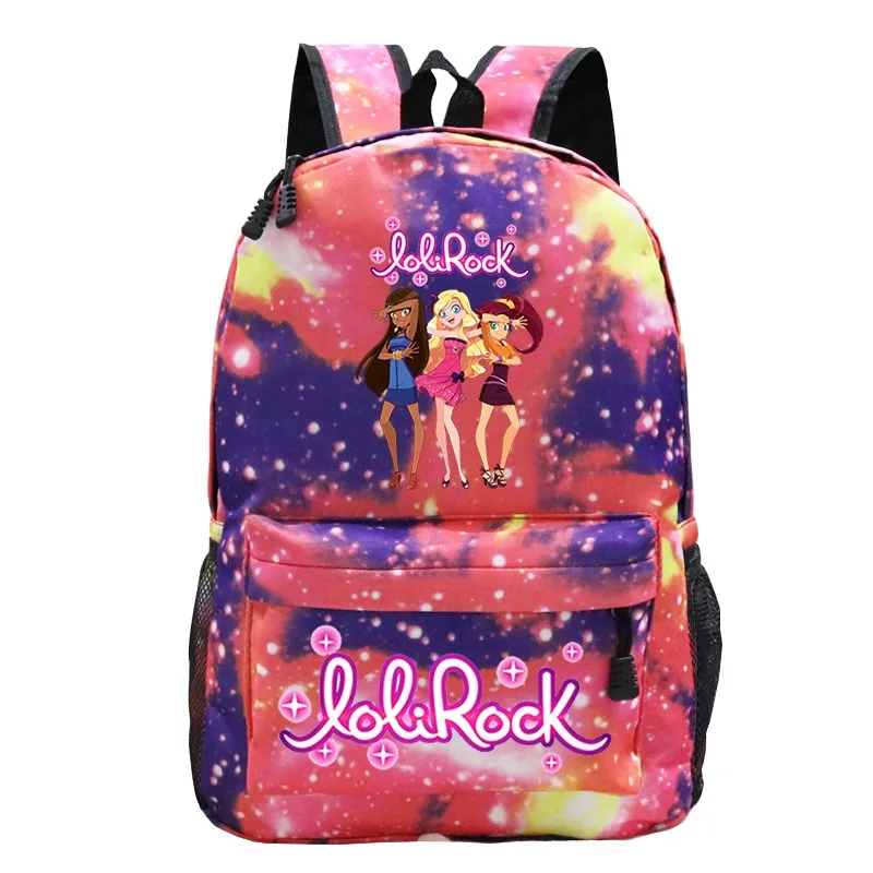 LoliRock Backpack Boys Girls Back to Schoolbag Magical Girl Rucksack Daily Knapsack Mochila Students Book Bags Laptop Bagpack