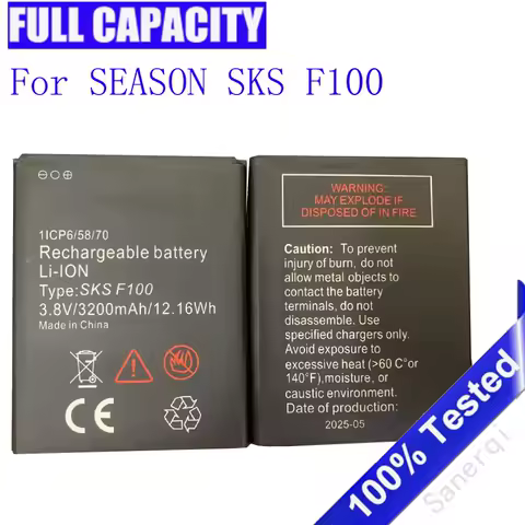 Battery Bateria 3200mAh 3.8V For SEASON SKS F100 Battery