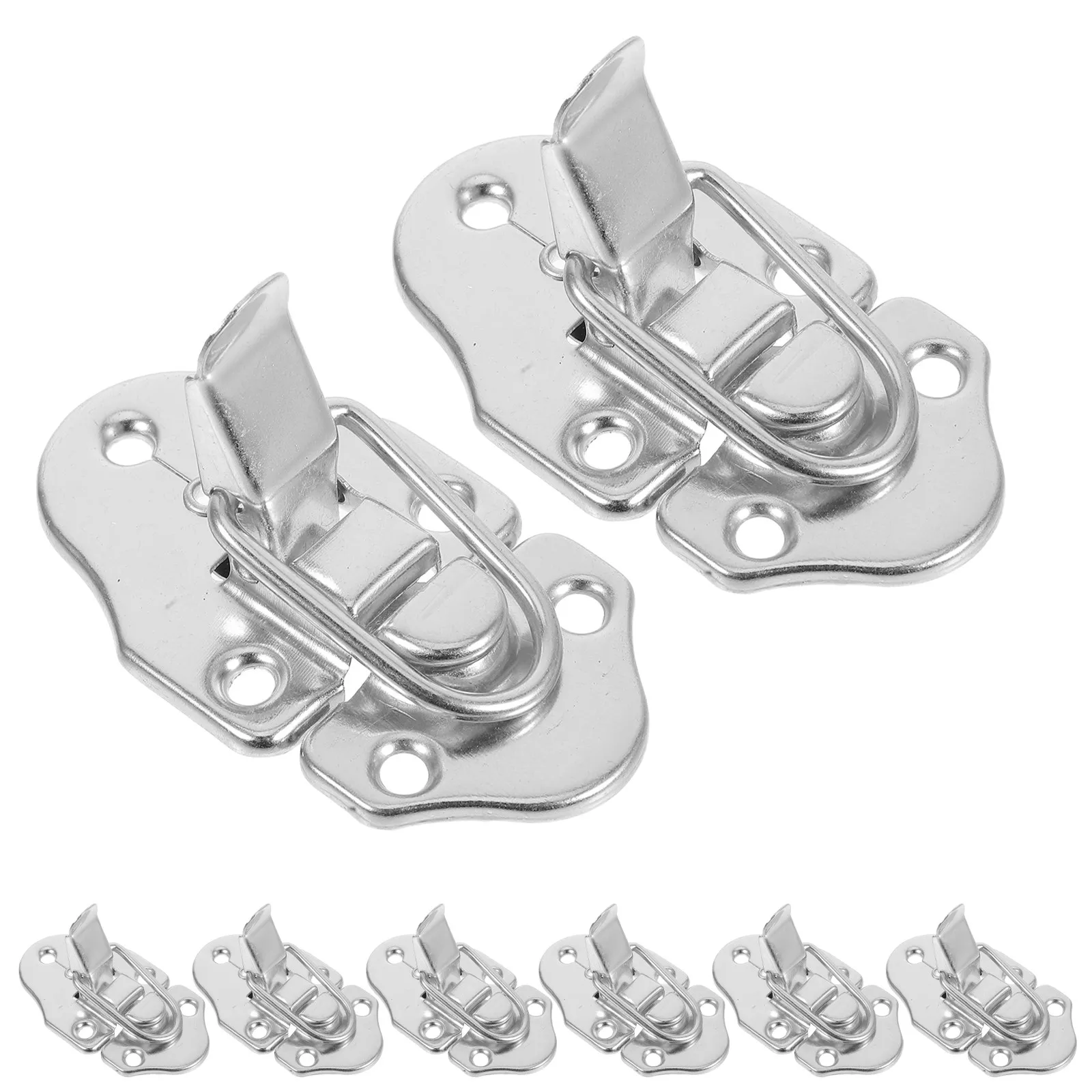 6Pcs Sturdy Iron Duckbill Toggle Latch Hasp for Small Boxes Cabinets Treasure Chests Retro Decorative Latches Hardware DIY