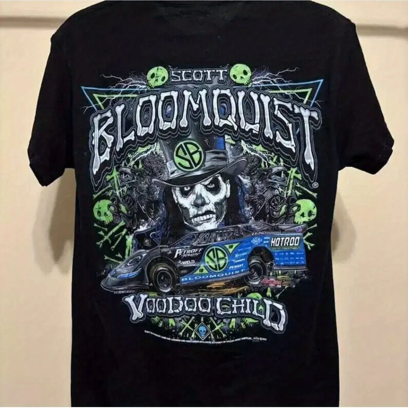 

New Brockster Rear Racing Men's and Women's T-shirts, Black Cotton T-shirts