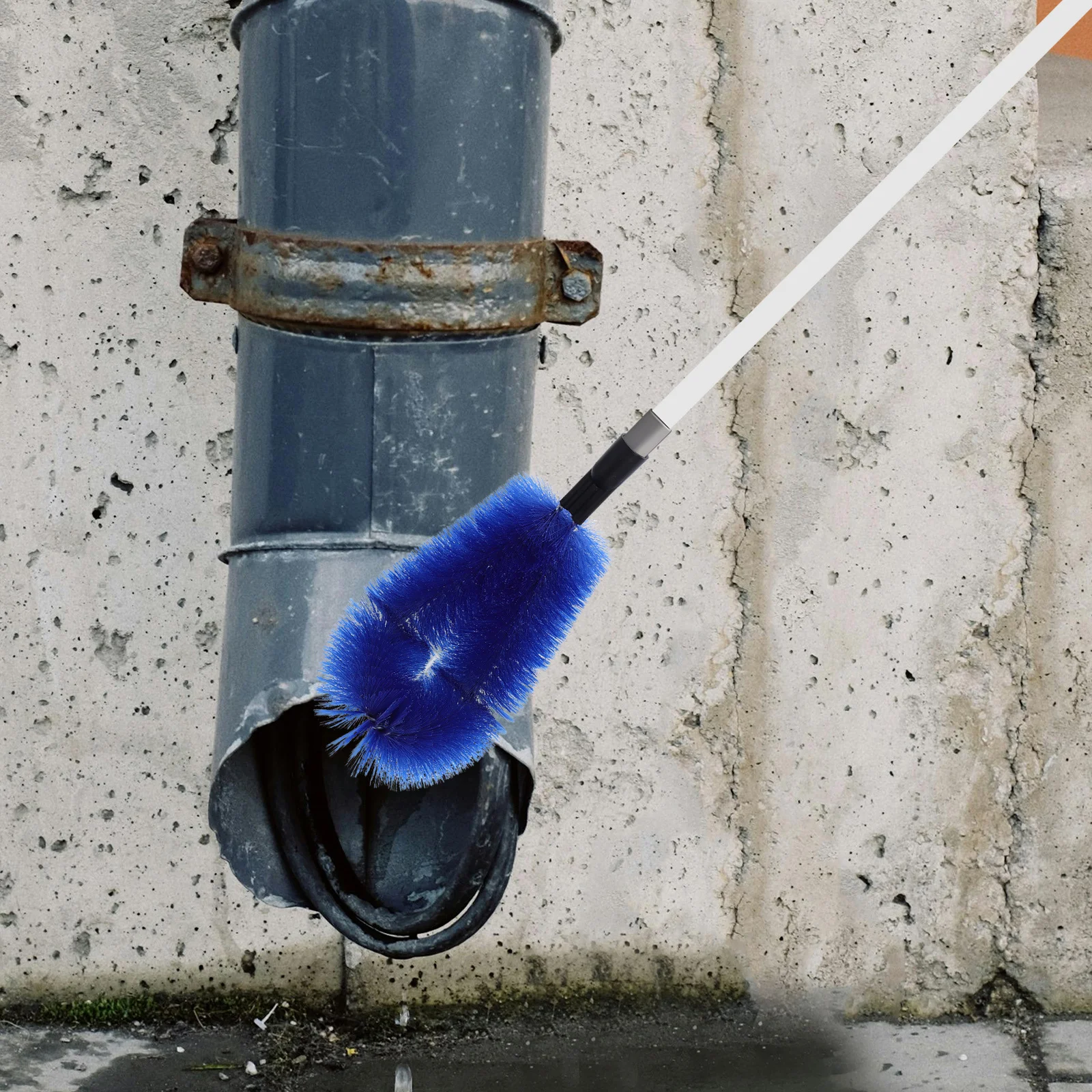 2 قطعة فرشاة تنظيف مزراب رئيس عالية الكفاءة ورقة أداة إزالة الصواميل للاستخدام التجاري السكني قوي Pp النايلون الفولاذ المقاوم للصدأ