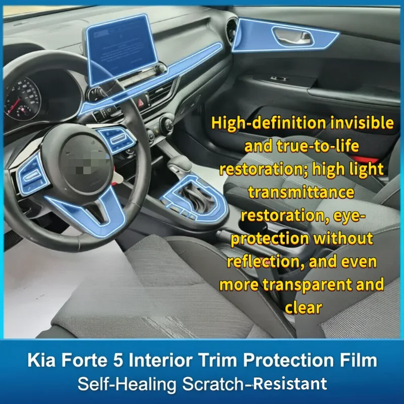 For 2022 Kia Forte5 center console gear shifter interior protection film car interior modification
