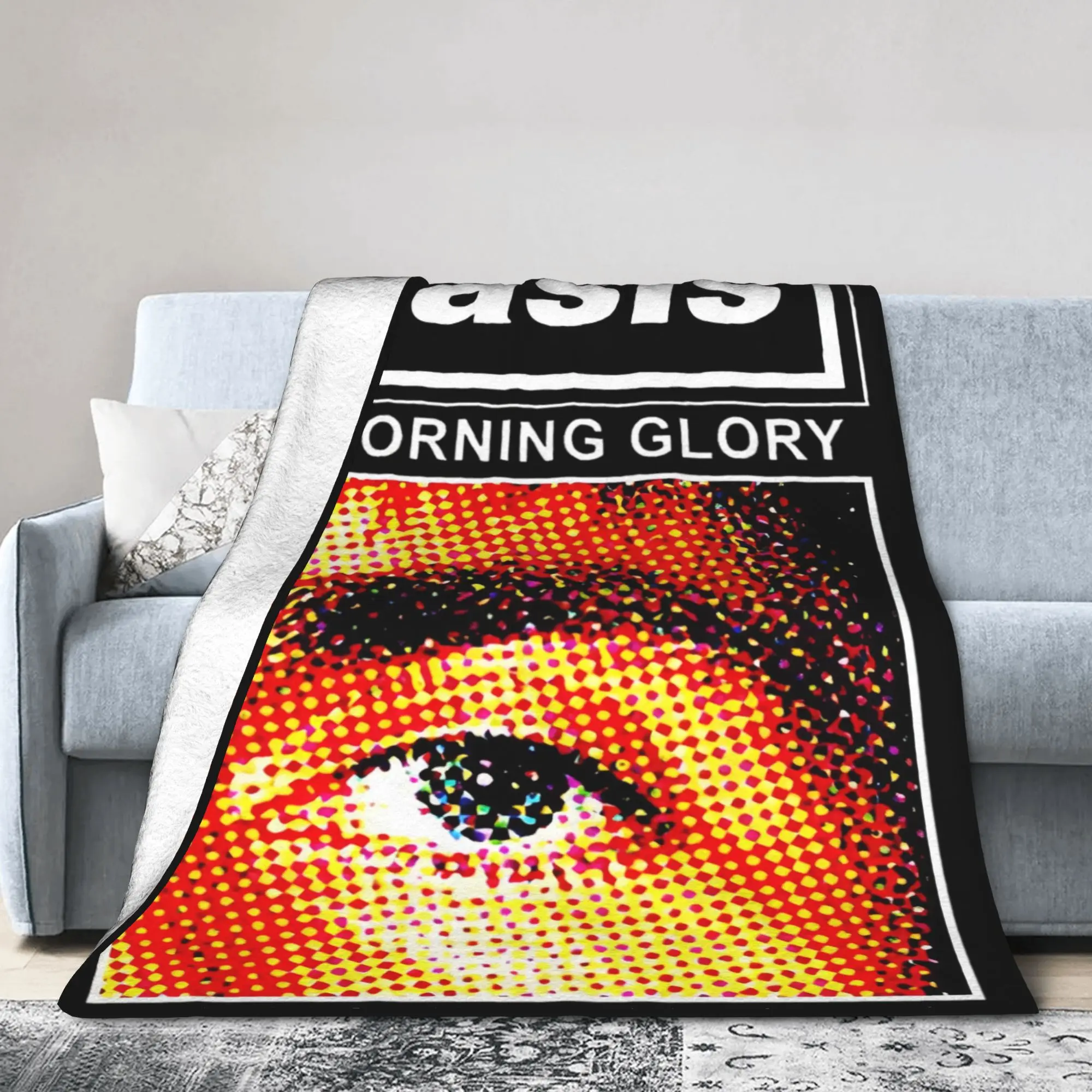 90's Music Pop Rock O-Oasis Blankets  Fleece Throw Blankets Summer Air Conditioning Personalised Lightweight Bedspread