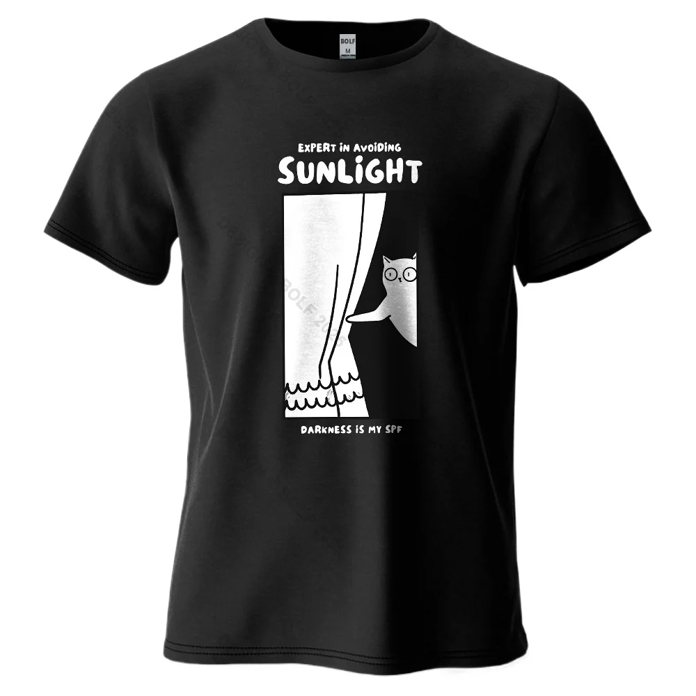 

Expert in Avoiding Sunlight Printed Men's T-Shirt 100% Cotton Oversized Humorous Graphic Tees for Women Tops Tees Streetwear