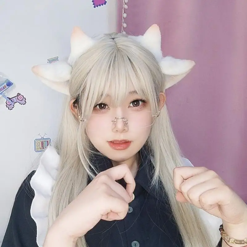 72XE Traje Cosplay Animal Oveja Diadema con Orejas Oveja para Cosplay Halloween para niños y Adultos