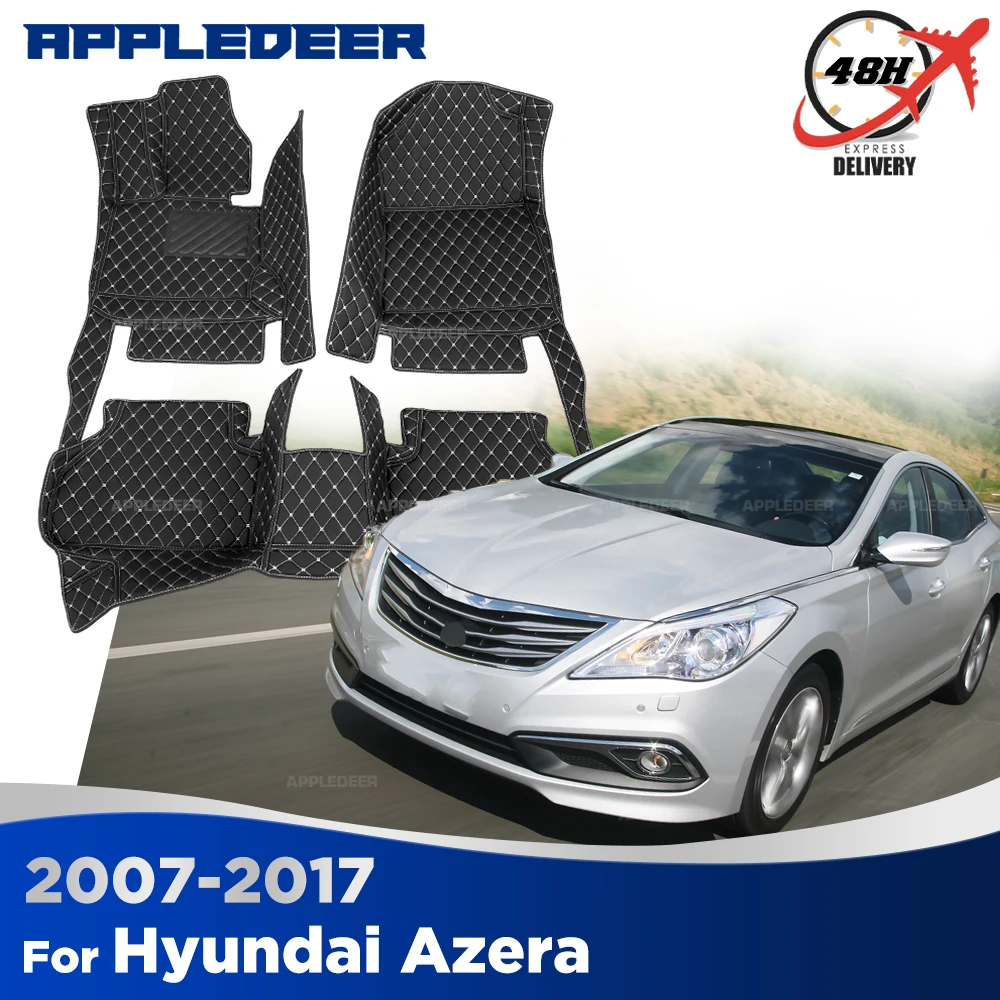 Para Hyundai Azera/Grandeur HG 2007-2017 2016 2015 14 alfombrilla personalizada para el suelo del coche alfombrilla para el maletero cubierta de alfombra para automóvil accesorios interiores