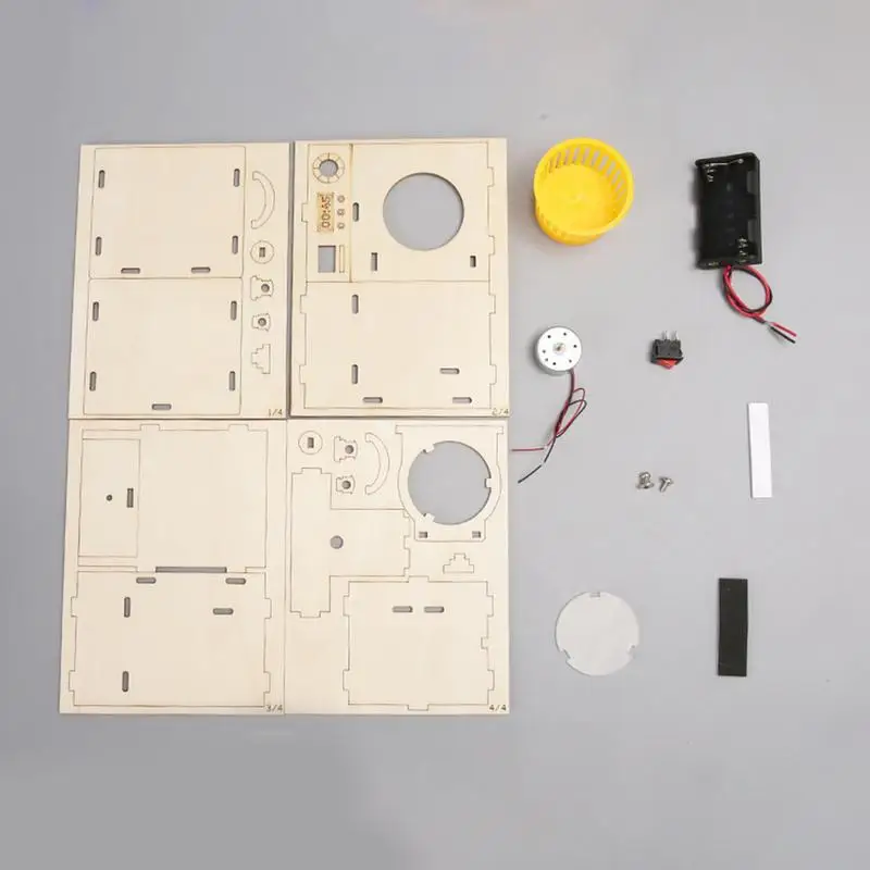 Kit STEM per bambini Kit scientifico STEM Lavatrice Set di costruzione in legno Esperimento artigianale Progetto Puzzle Rompicapo educativo