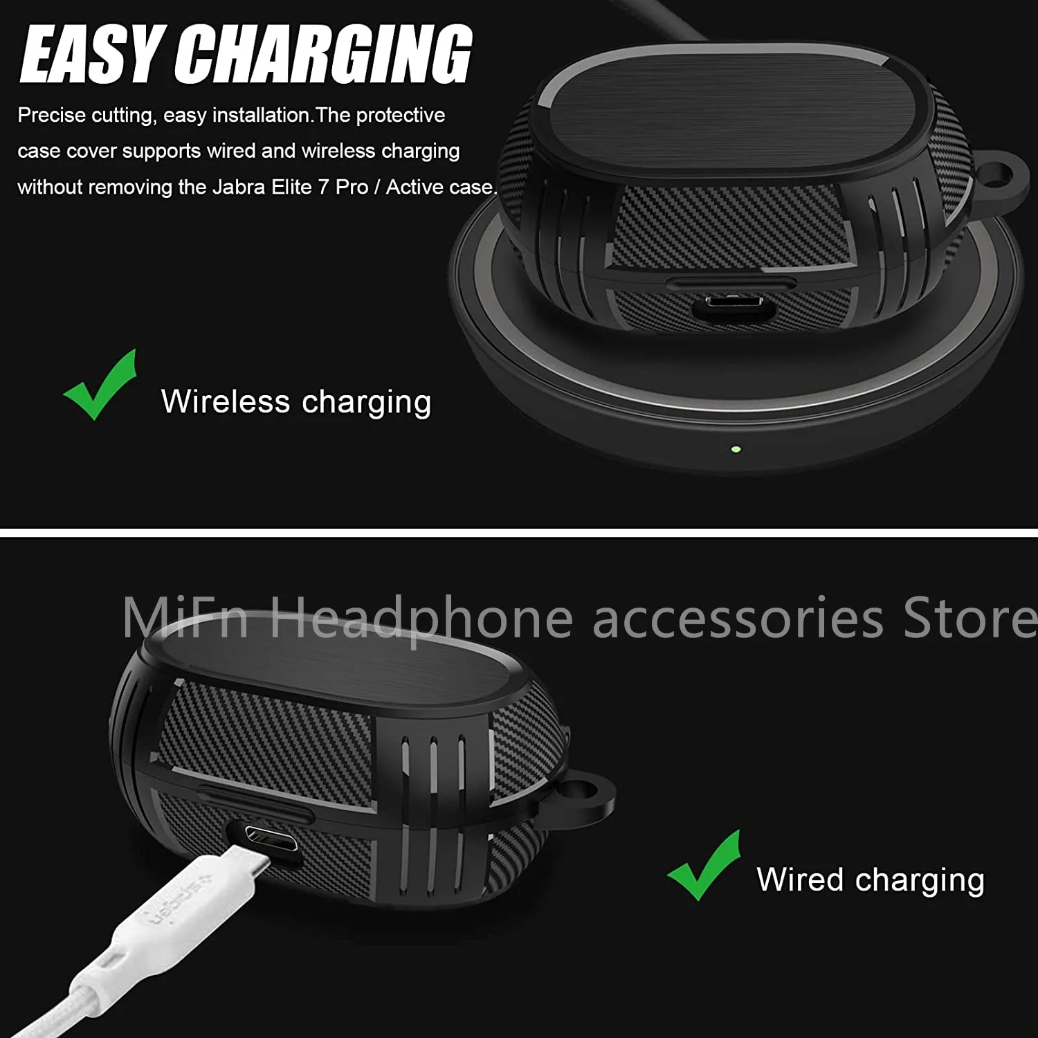 حافظة لهاتف جبرا إيليت 7 برو/إيليت 7 اكتيف/حافظة Elite75T للرجال مع حلقة تسلق على شكل سلسلة مفاتيح درع متين من البولي يوريثان واقي