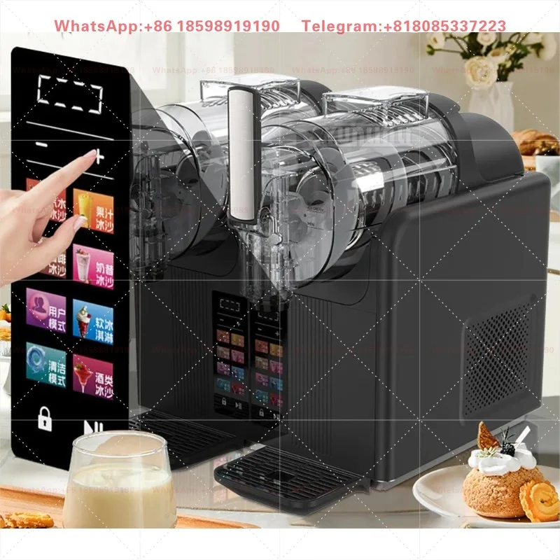 High Precision Commercial Double Cylinder Soft Ice Cream Machine Snowmaker Beverage Smoothie Machine for Food Service Spare Part