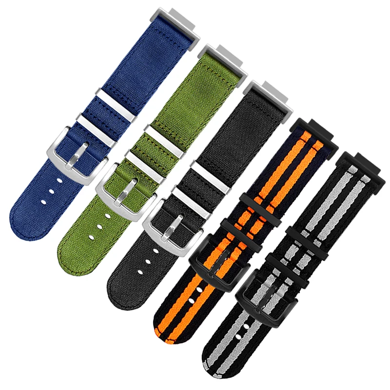 For Casio G-SHOCK GA110/100/120 GM/GA2100 Modified men‘s nylon canvas watch strap DW-5600 GW-B5600 GW-M5610 DIY sports watchband