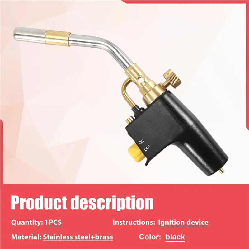 A27F-High Intensity Soldering Torch Head,Portable Trigger Start MAPP Torch Head,Welding Torch For MAP Pro MAPP Propane Tank Dura