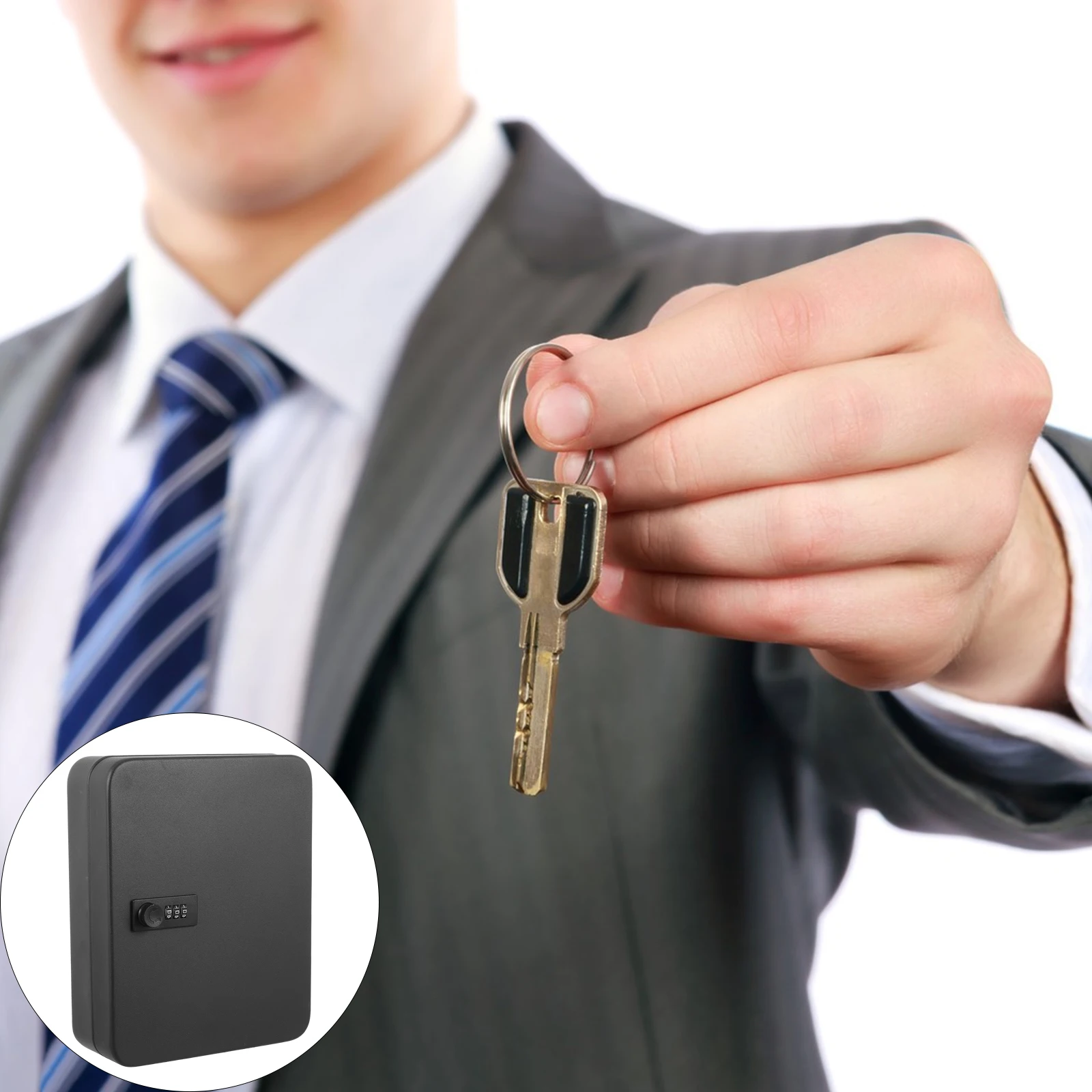 

1 комплект, коробка для ключей, настенный, 48 слотов, сверхмощный, устойчивый к царапинам, кодовый замок, защитный шкаф для ключей для домашнего использования