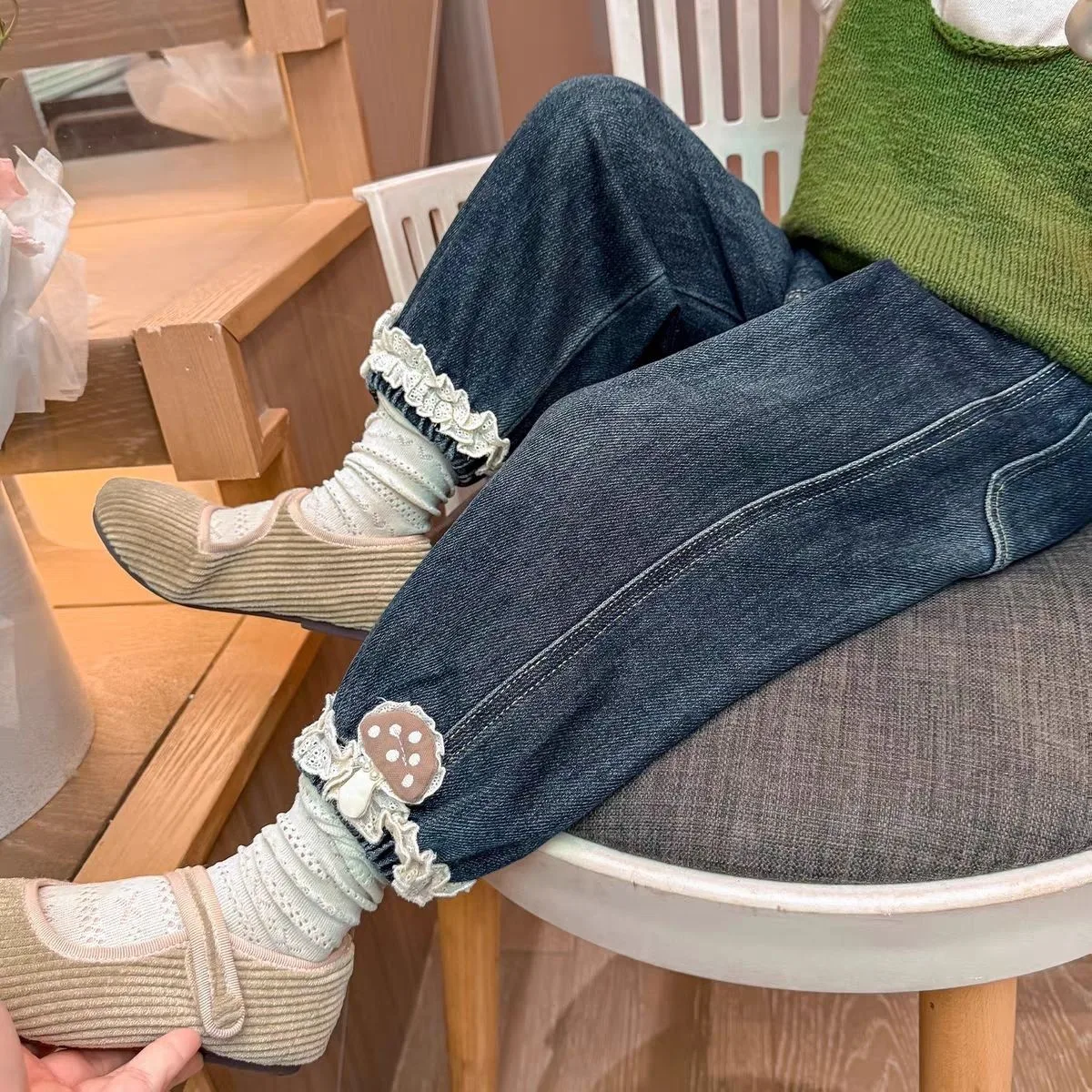 

Girls' Jeans 2025 New Autumn Women's Jeans Children's Foreign Versatile Pants Children's Spring and Autumn Pants